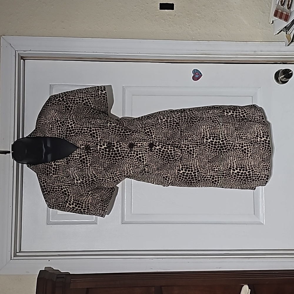 90’s Vintage Allison Taylor Animal print Suit Jacket and Skirt- X-Large